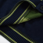 Chemise polo à rayures dégradées des années 60 pour hommes – Modèle à manches courtes avec panneau vertical