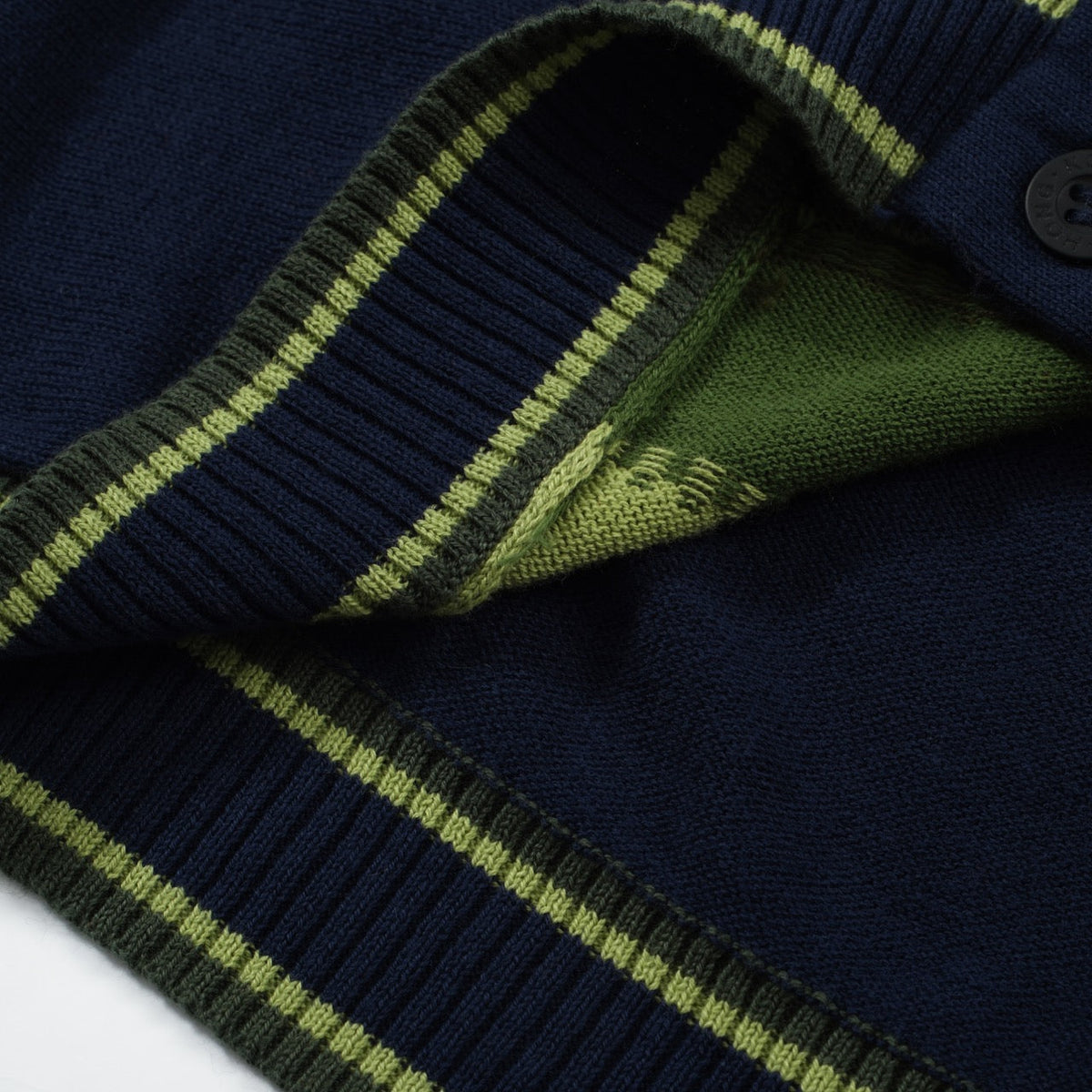 Chemise polo à rayures dégradées des années 60 pour hommes – Modèle à manches courtes avec panneau vertical