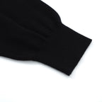 Veste rétro en maille des années 70 pour hommes – Noir vintage avec rayures verticales rouges et blanches, à fermeture éclair