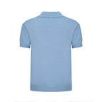 Chemise vintage à rayures ciel bleu pour homme – Polo tricoté à manches courtes des années 60