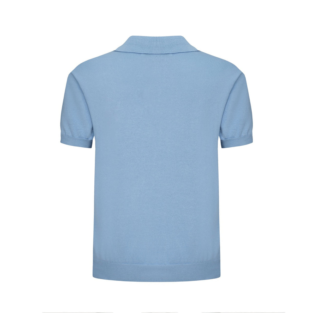 Chemise vintage à rayures ciel bleu pour homme – Polo tricoté à manches courtes des années 60