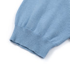 Chemise vintage à rayures ciel bleu pour homme – Polo tricoté à manches courtes des années 60
