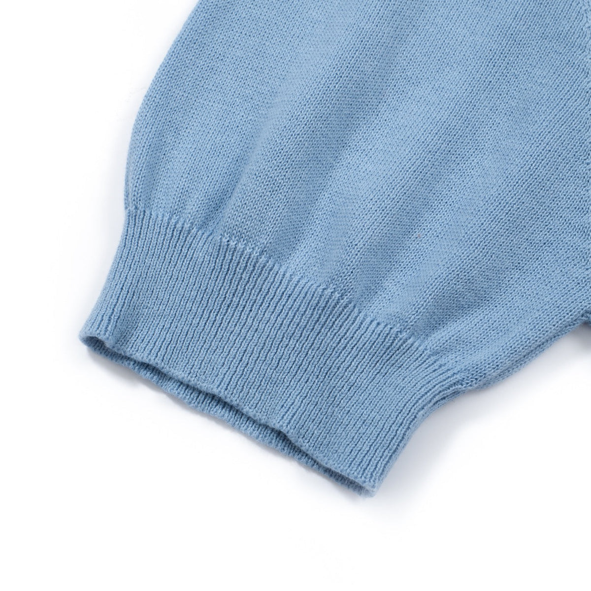 Chemise vintage à rayures ciel bleu pour homme – Polo tricoté à manches courtes des années 60
