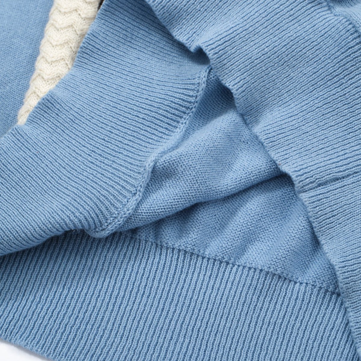 Chemise vintage à rayures ciel bleu pour homme – Polo tricoté à manches courtes des années 60