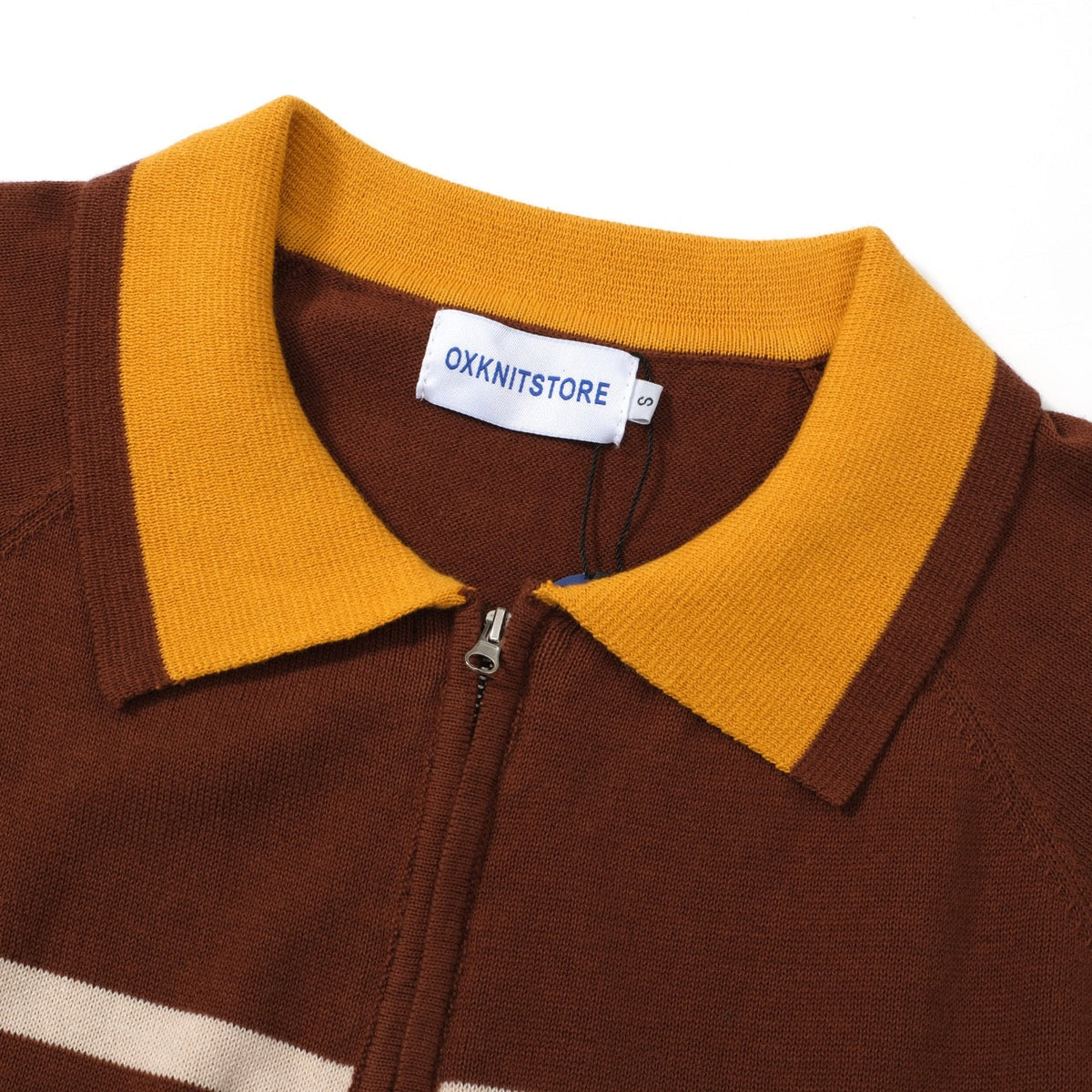 Chemise Polo Vintage à Rayures pour Homme – Tricot Inspiré des Années 70 en Teintes Terre
