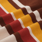 Chemise Polo Vintage à Rayures pour Homme – Tricot Inspiré des Années 70 en Teintes Terre