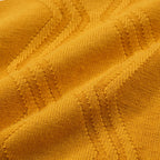 Chemise polo rétro texturée jaune pour homme – Mod à manches courtes des années 60