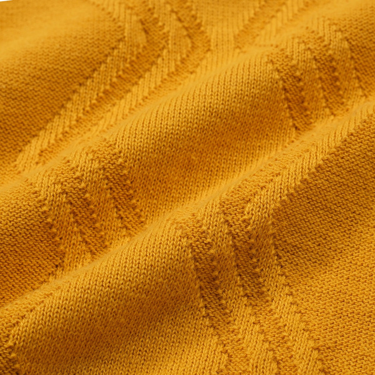 Chemise polo rétro texturée jaune pour homme – Mod à manches courtes des années 60