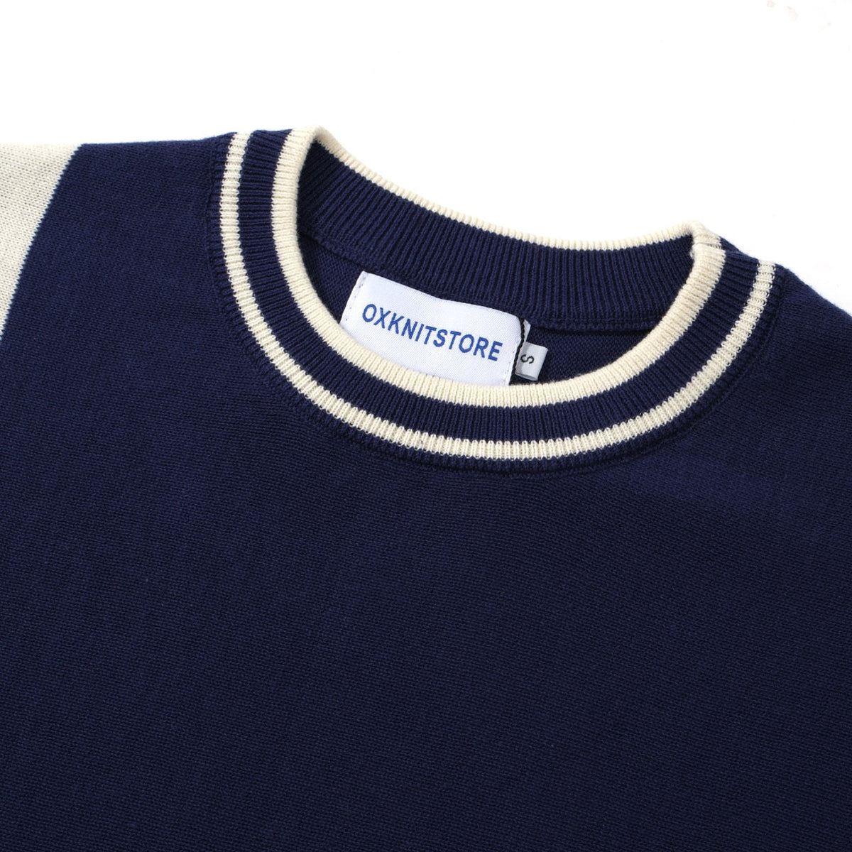 T-shirt bleu marine à rayures blanches pour homme – Style rétro des années 70
