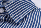 Chemise à rayures verticales pour homme - Manches longues, style décontracté, idéale pour le travail