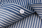 Chemise à rayures verticales pour homme - Manches longues, style décontracté, idéale pour le travail