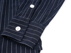 Chemise à rayures verticales pour homme - Manches longues, style décontracté, idéale pour le travail