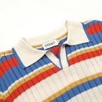 Polo rayé rétro californien des années 70 pour homme