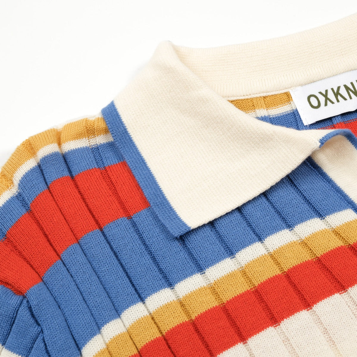 Polo rayé rétro californien des années 70 pour homme