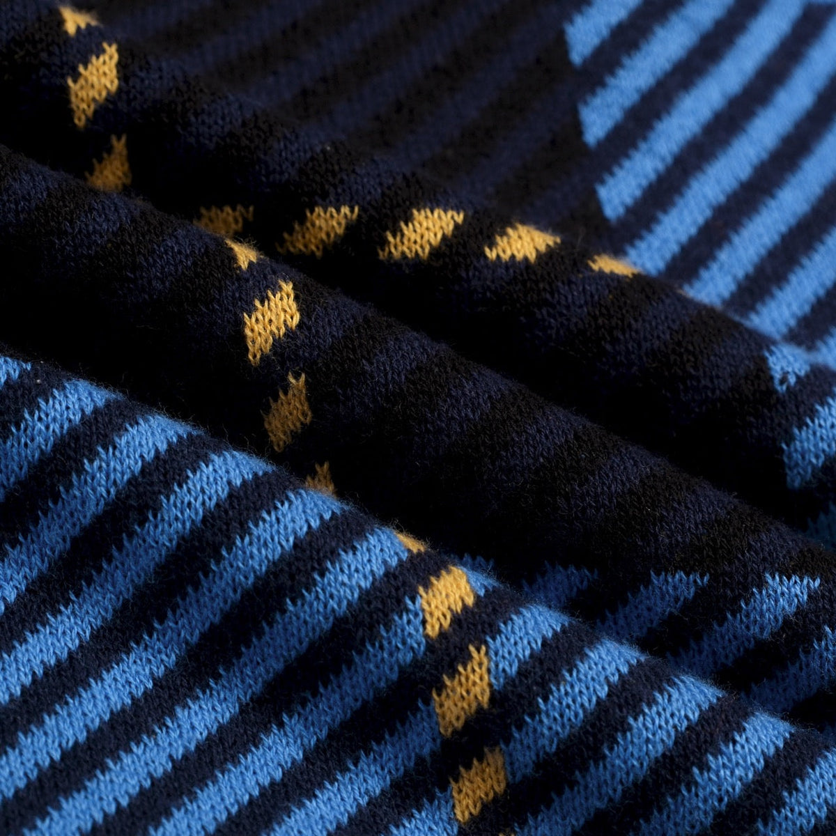 Cardigan rétro en tricot pour homme, col en V, motif à carreaux britanniques en bleu