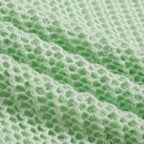 Polo côtier en maille rétro vert menthe à motifs ajourés pour homme