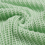 Polo côtier en maille rétro vert menthe à motifs ajourés pour homme