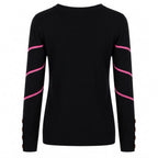 Pull en Tricot Vintage Pop Rock Noir pour Femmes
