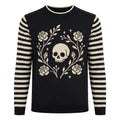 Pull en tricot noir vintage rock gothique romantique pour homme