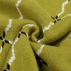 Vintage Green Jacquard Knit Polo T-Shirt for Men