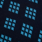 Cardigan en maille à motif losange rétro des années 60 pour homme - bleu foncé