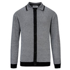 Cardigan Noir Minimaliste Années 60 pour Homme
