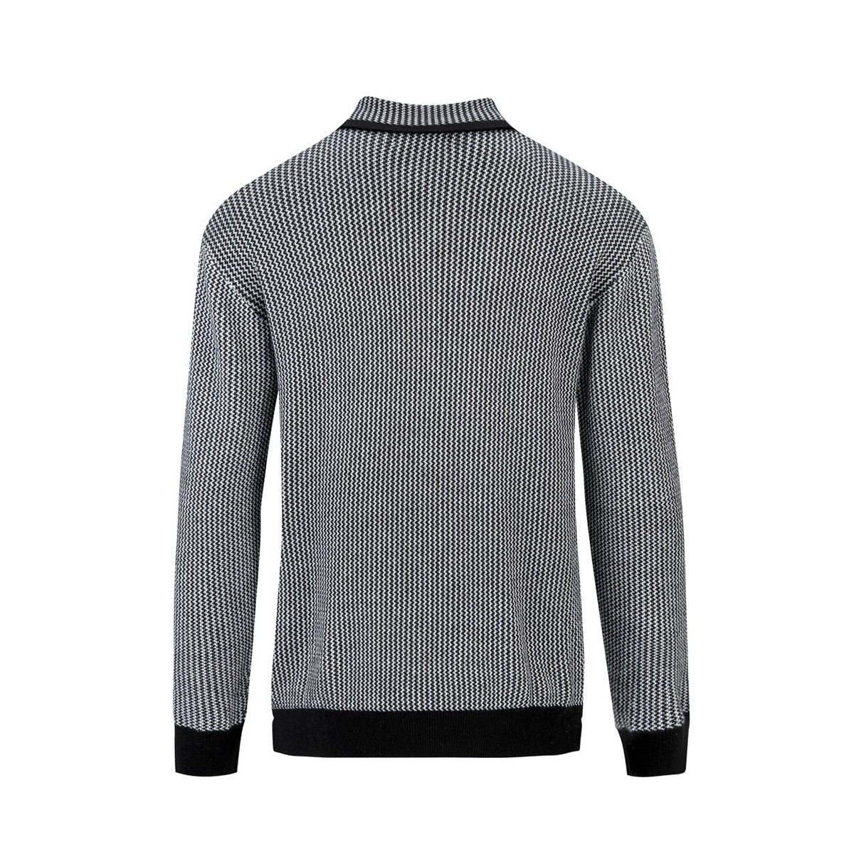 Cardigan Noir Minimaliste Années 60 pour Homme