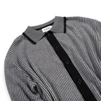 Cardigan Noir Minimaliste Années 60 pour Homme