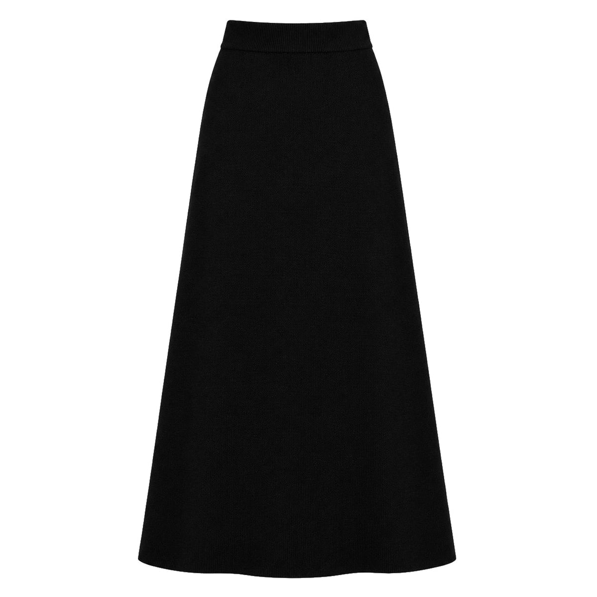 Jupe en Jacquard Tricot Noir Femme des Années 60