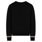 Pull en jacquard tricoté gothique noir vintage pour femmes