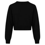 Cardigan en Tricot Jacquard Mystique Noir Femme - Longueur Crop