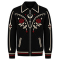 Cardigan en tricot polo jacquard gothique noir pour homme