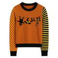 Vêtements rétro d'Halloween pour femmes en tricot jacquard