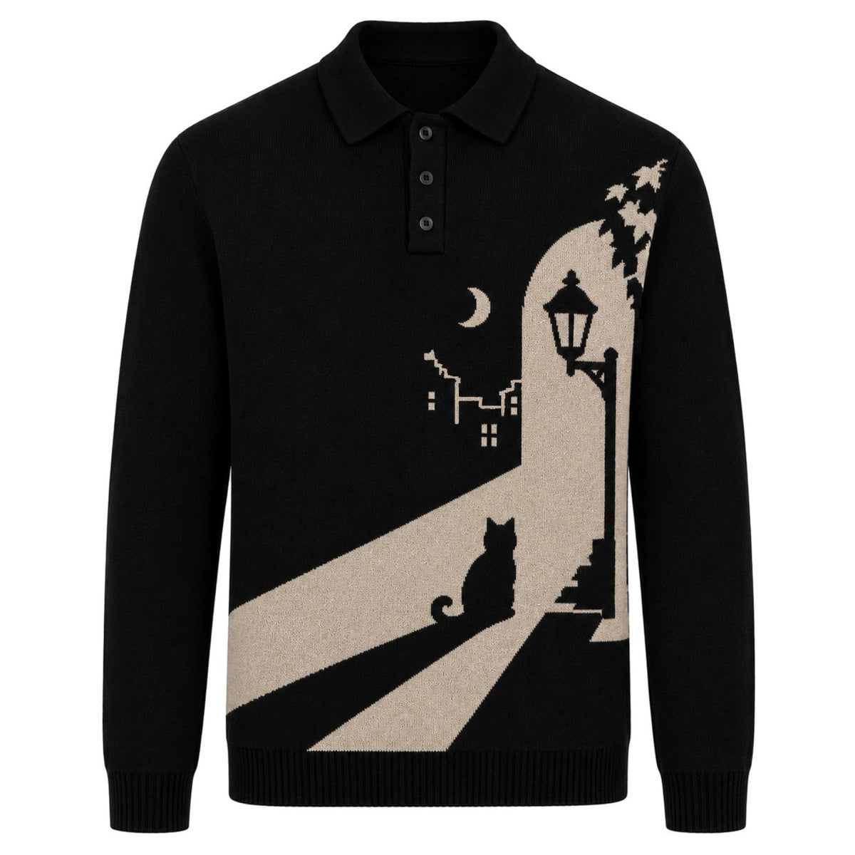 Tricot Minimaliste Narratif Gothique de Nuit pour Hommes