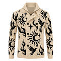 Cardigan en jacquard tricoté vintage céleste soleil & lune pour homme