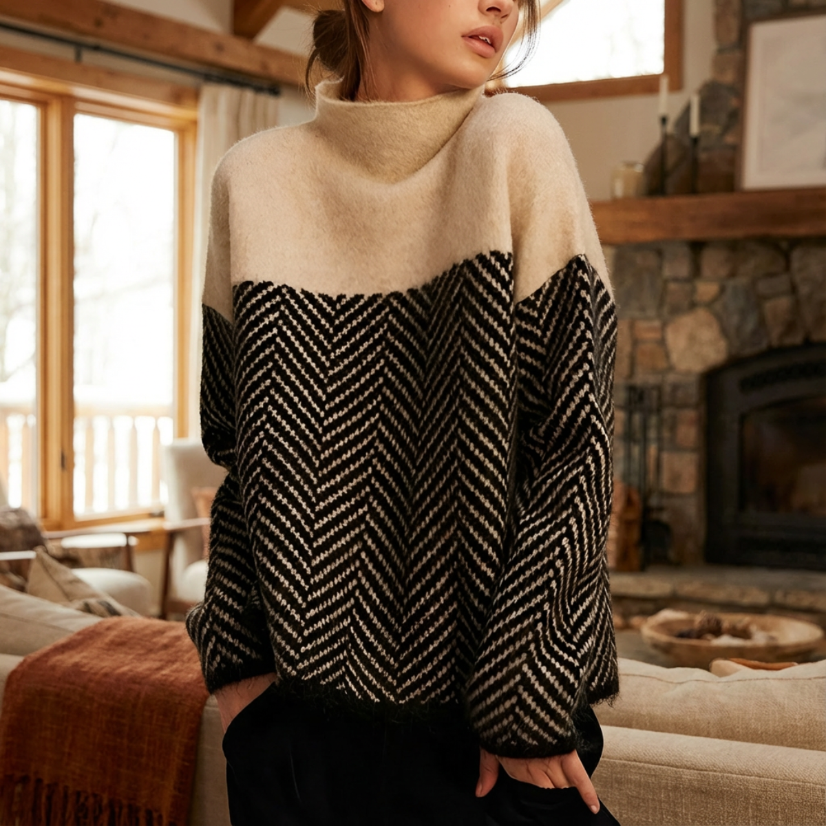 NORAH™ | Pull Col Roulé Élégant