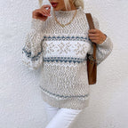 Venlora Mode  | Pull Col Montant Flocons Margot