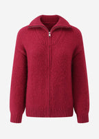 Cardigan zippé - bordeaux