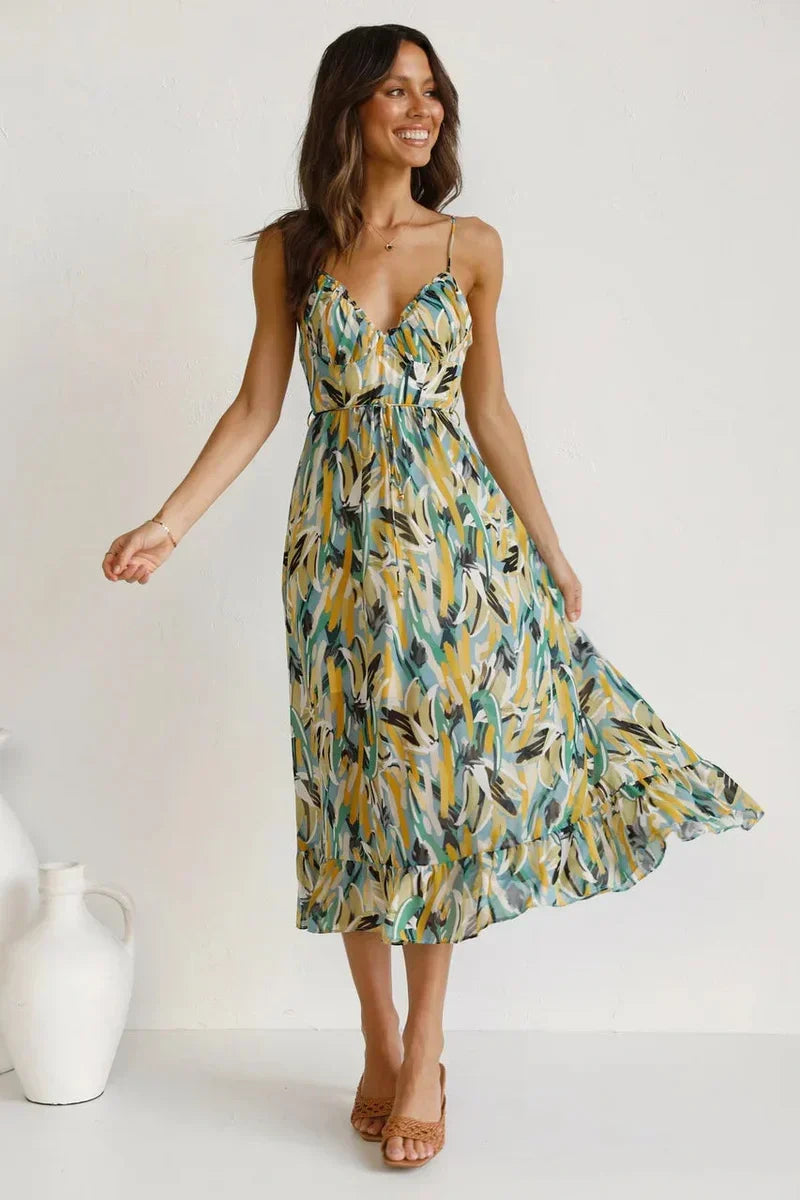 Gabriella | Robe d'été imprimée alliant confort et style estival