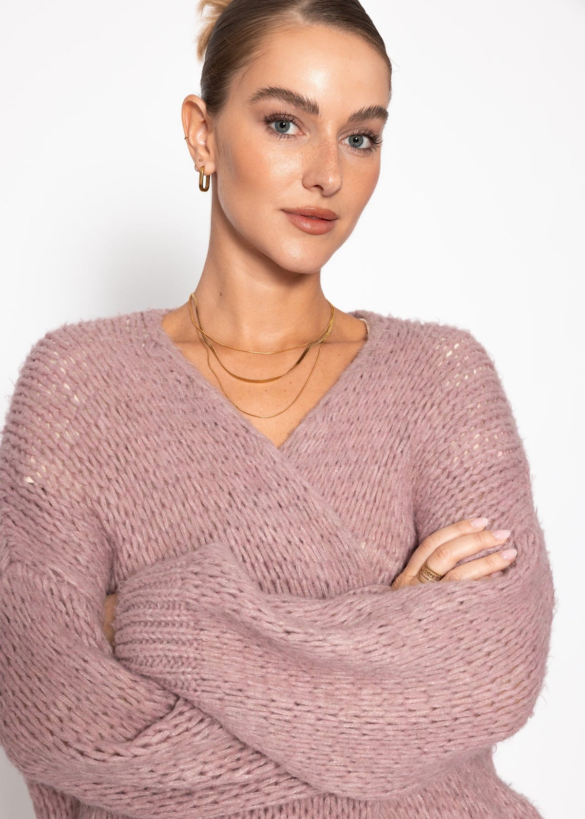 Cardigan Oversize - rose pâle