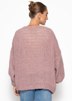 Cardigan Oversize - rose pâle