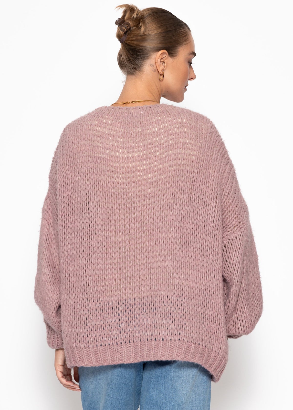 Cardigan Oversize - rose pâle