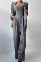 Dolce | Ensemble trois pièces avec blazer croisé