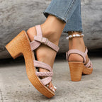 Gianna™ Sandales Classiques à Talon Moyen
