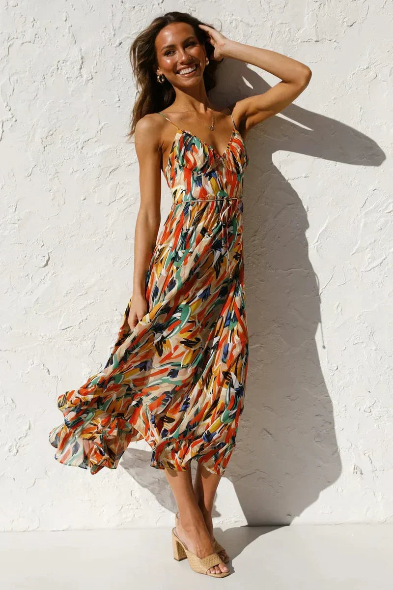 Gabriella | Robe d'été imprimée alliant confort et style estival