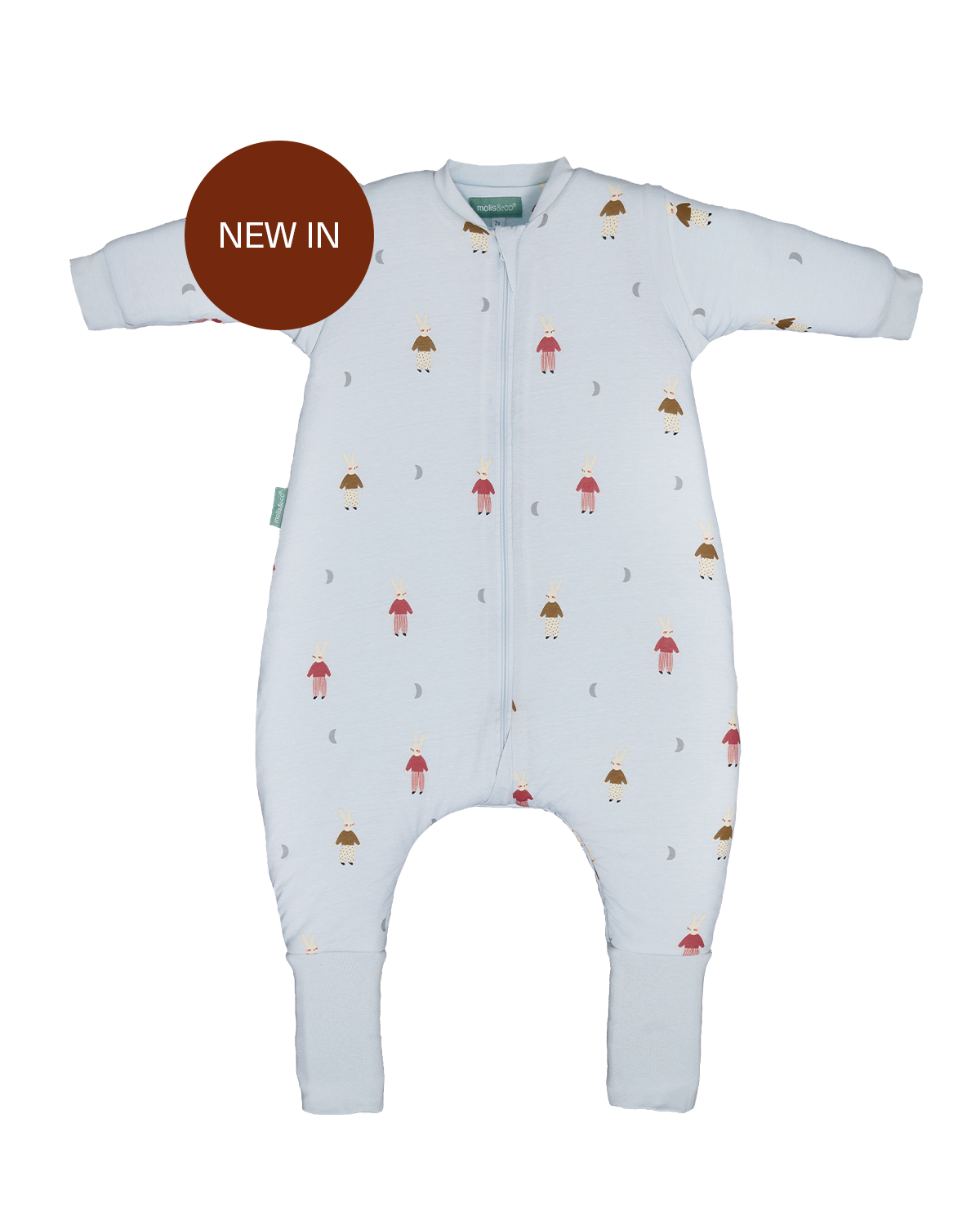 Combinaison de sommeil avec manches et chaussettes - Lapins Endormis - TOG 2.5