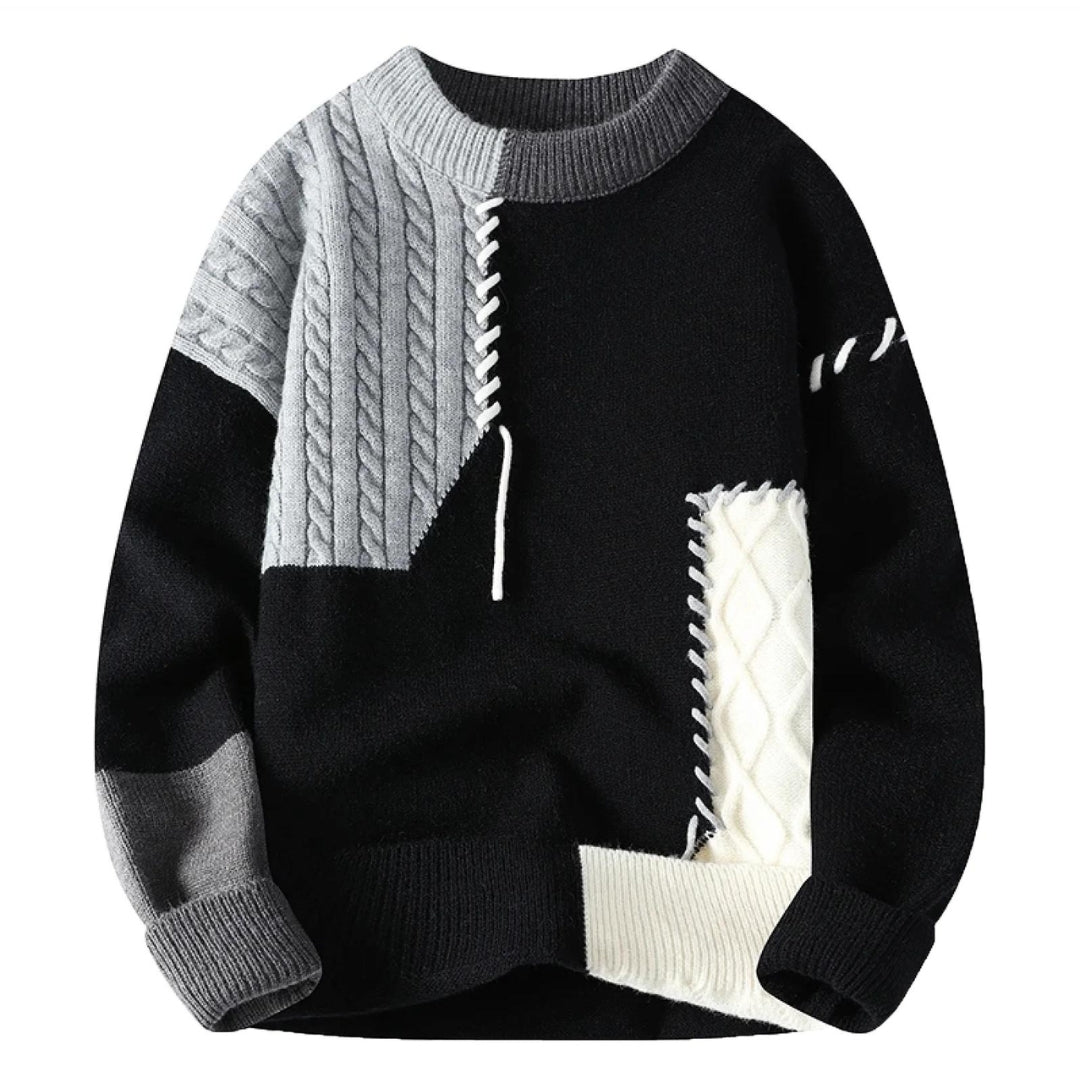 Guadalupe | Pull élégant à pièces patchwork pour le printemps pour homme