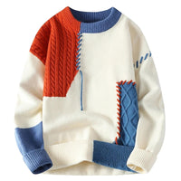 Guadalupe | Pull élégant à pièces patchwork pour le printemps pour homme