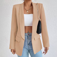 Femmes Manches Longues Ouvert Devant Blazer | Elégant