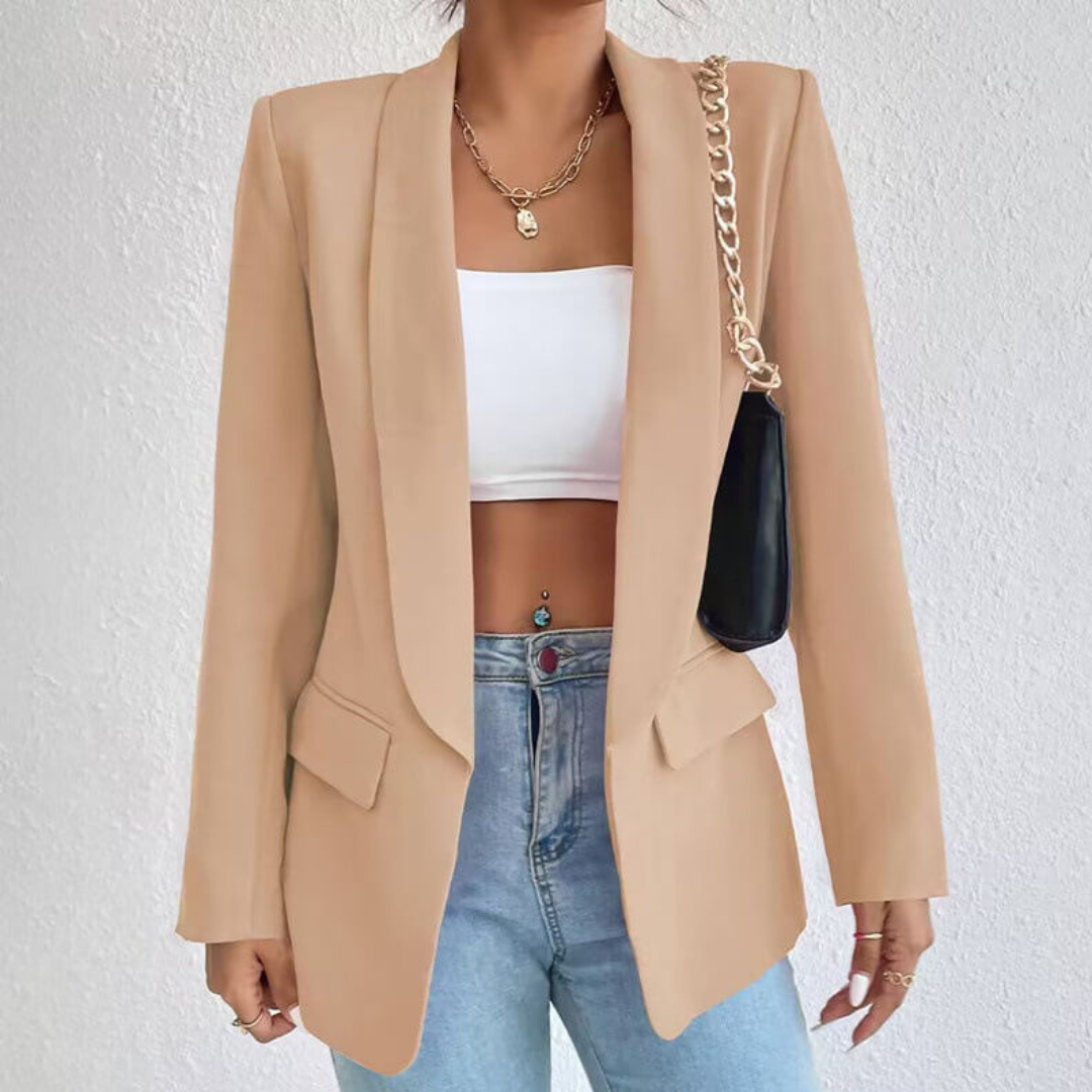 Femmes Manches Longues Ouvert Devant Blazer | Elégant